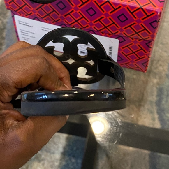 Tory Burch Miller Sandal Black Patent Size 9.5 - Picture 9 of 14